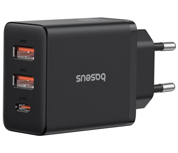 Baseus Ładowarka sieciowa Cube Fast Charger 2xUSB-A USB-C 30W Black - 1365464 - zdjęcie